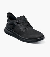 Fleet Knit Elastic Lace Slip On Sneaker