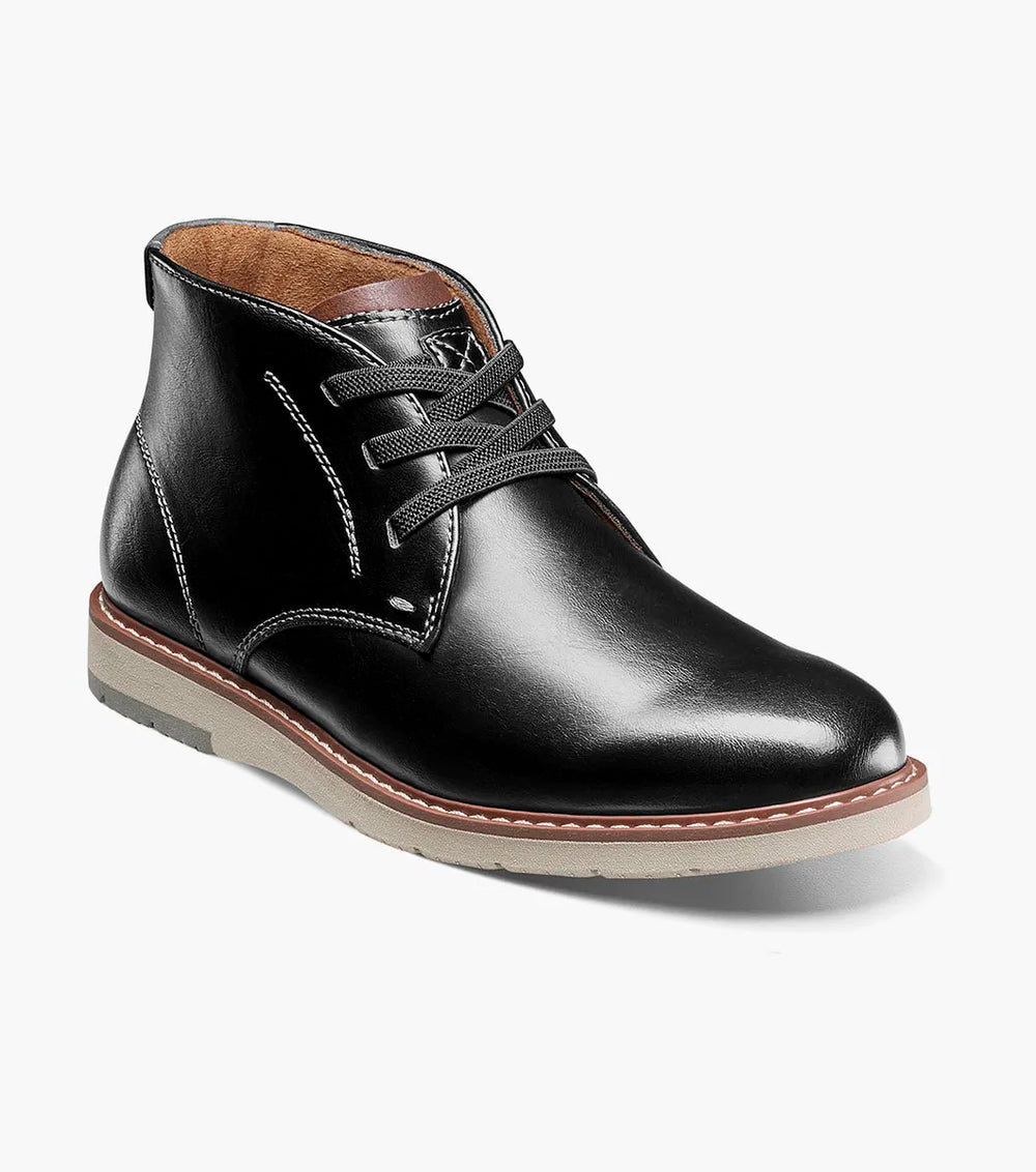 Vibe Jr. Boys Elastic Lace Plain Toe Chukka Boot