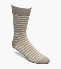 Heather Stripe Mens Crew Dress Socks