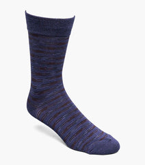 Heather Stripe Mens Crew Dress Socks