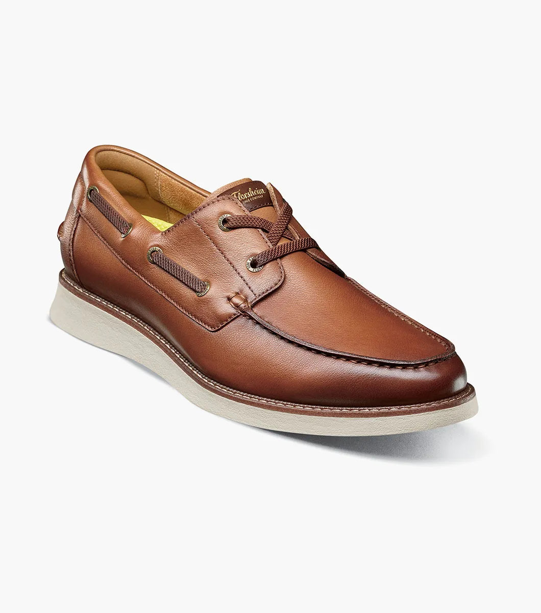 Launch Moc Toe Elastic Lace Boat Shoe