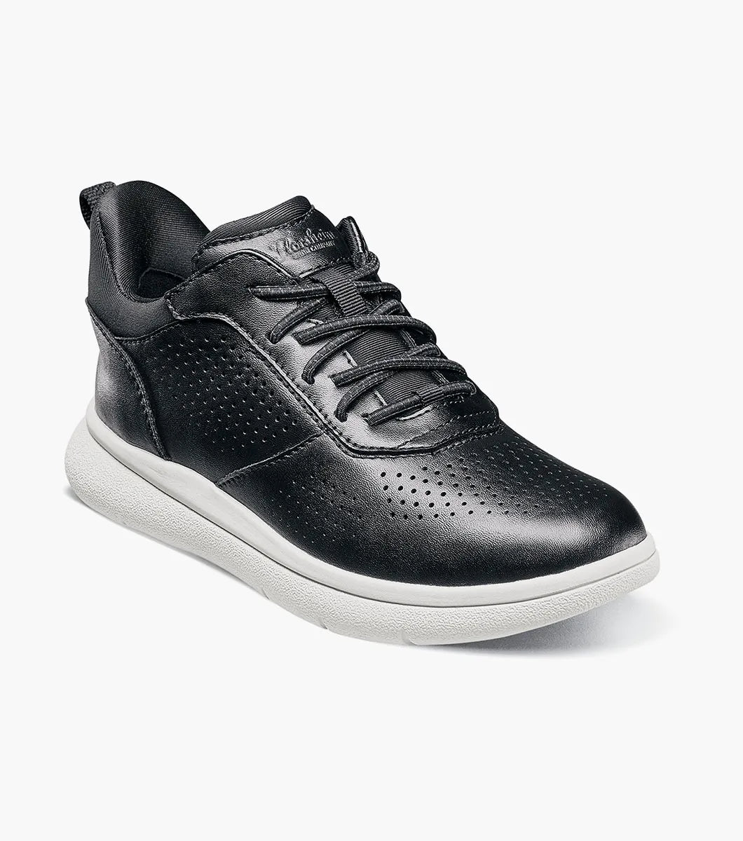 Fleet Jr. Boys Perf  Toe Elastic Lace Sneaker