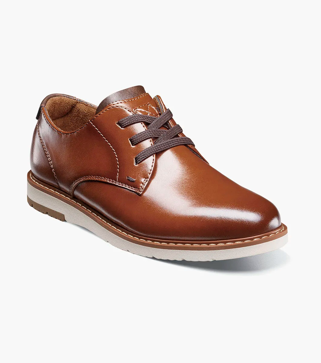 Vibe Jr. Boys Elastic Lace Plain Toe Oxford
