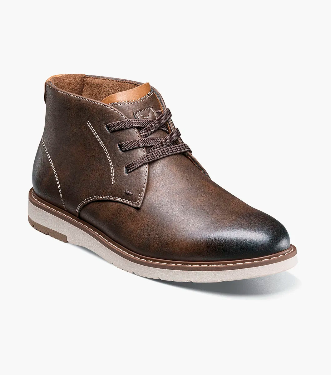 Vibe Jr. Boys Elastic Lace Plain Toe Chukka Boot