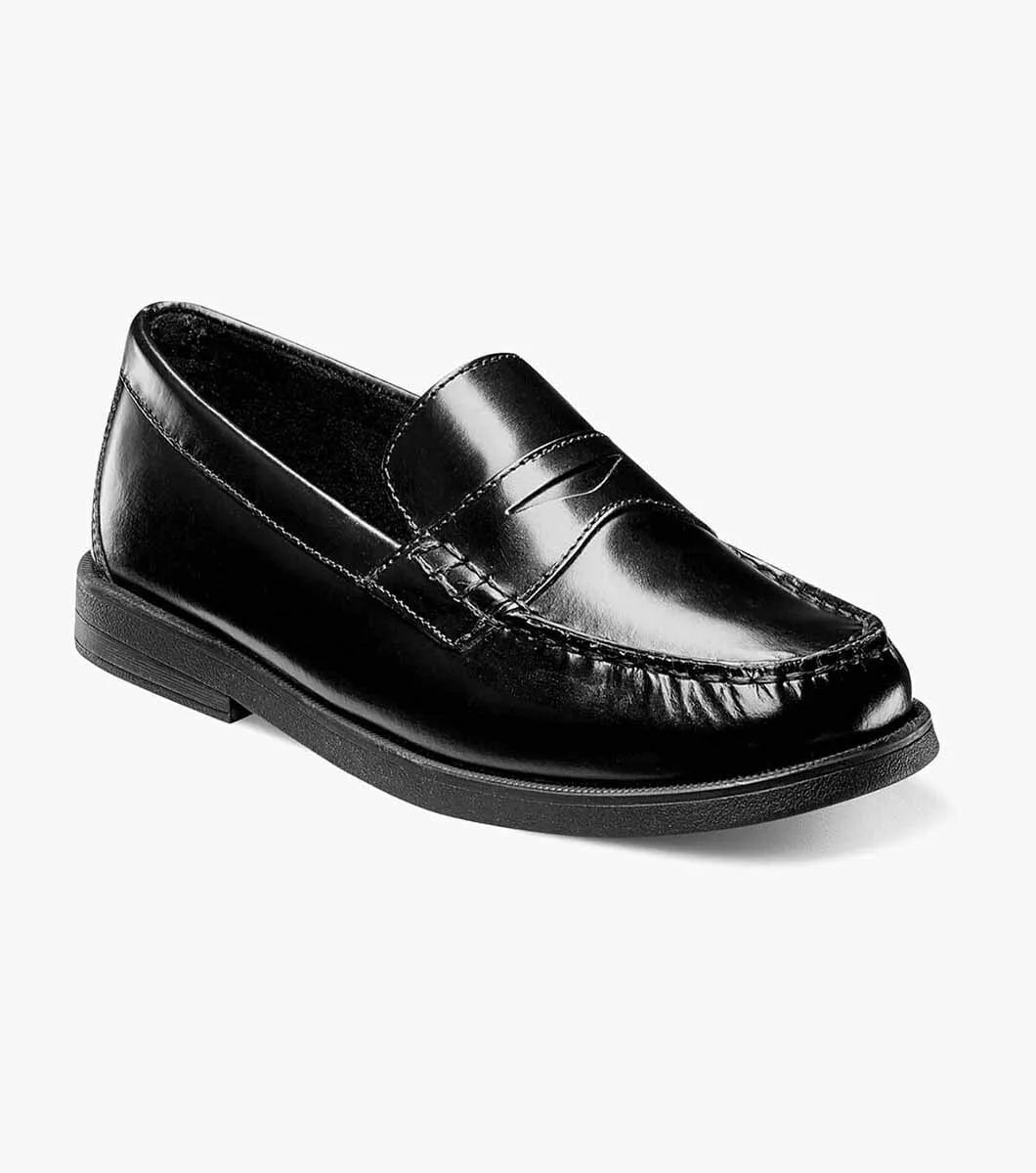 Croquet Jr. Boys Moc Toe Penny Loafer