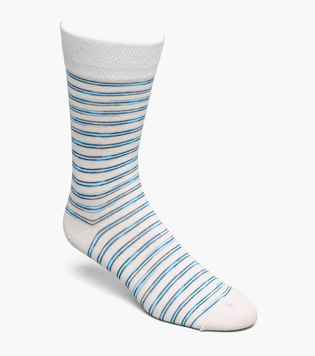 Heather Stripe Mens Crew Dress Socks