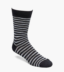 Heather Stripe Mens Crew Dress Socks